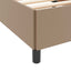 Sengestel med madras Cappuccino 180 x 200 cm Stof
