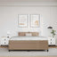 Sengestel med madras Cappuccino 180 x 200 cm Stof