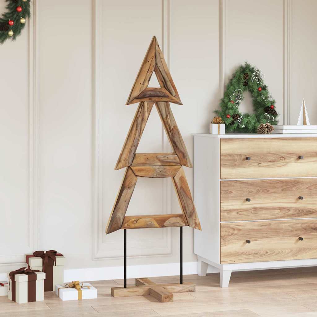 Juletræ med stativ Brun 149,5 cm Massivt teaktræ