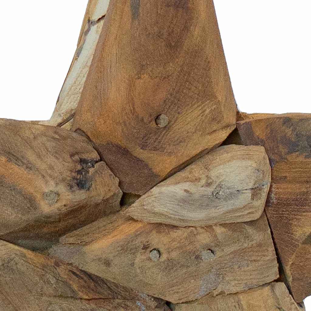 Jule Stjernen Brun 31 x 15 x 46 cm Massiv Teaktræ
