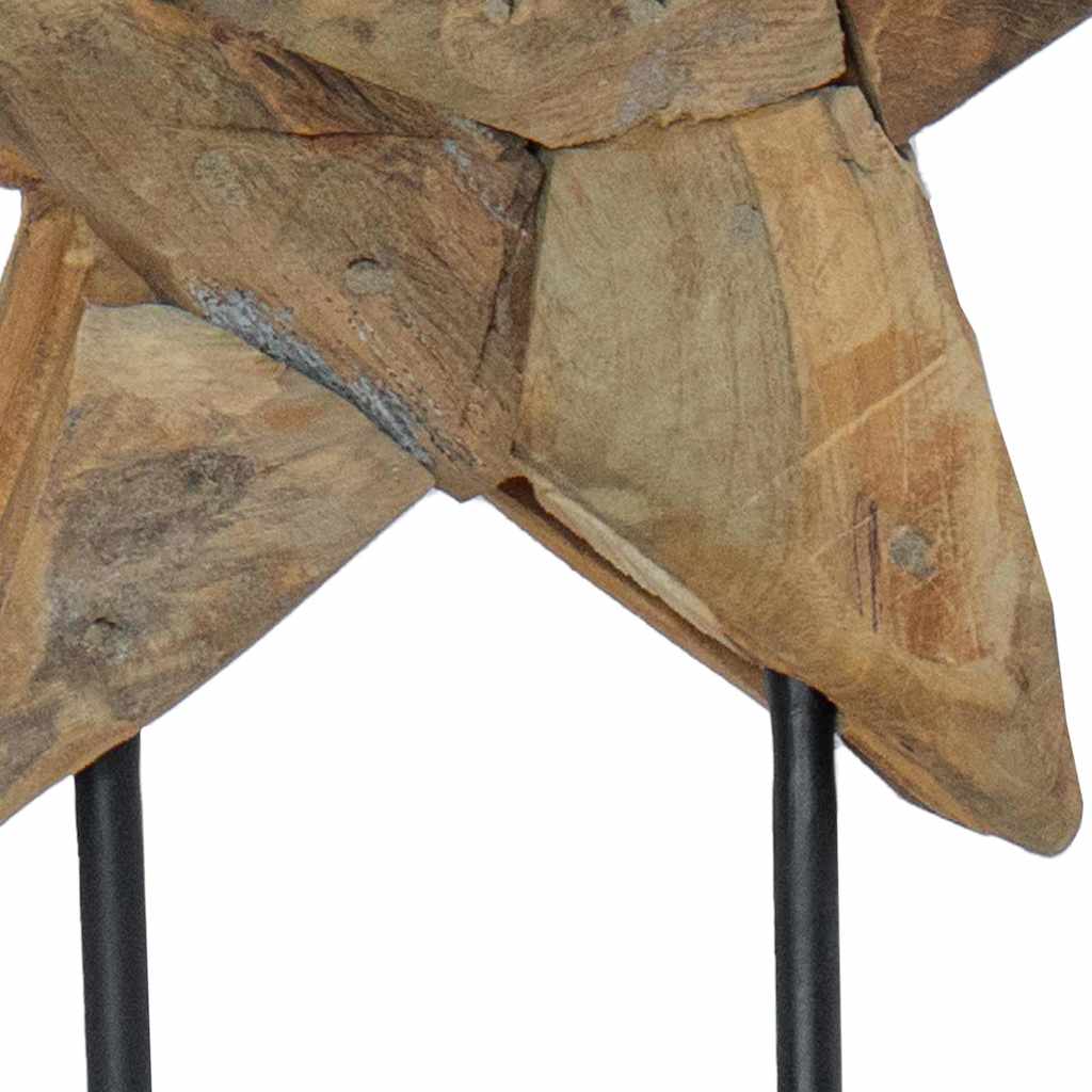 Jule Stjernen Brun 31 x 15 x 46 cm Massiv Teaktræ