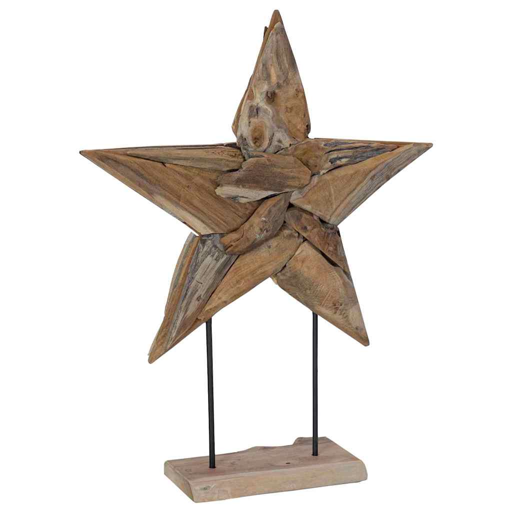 Jule Stjernen Brun 59,5 x 18 x 74 cm Massiv Teaktræ