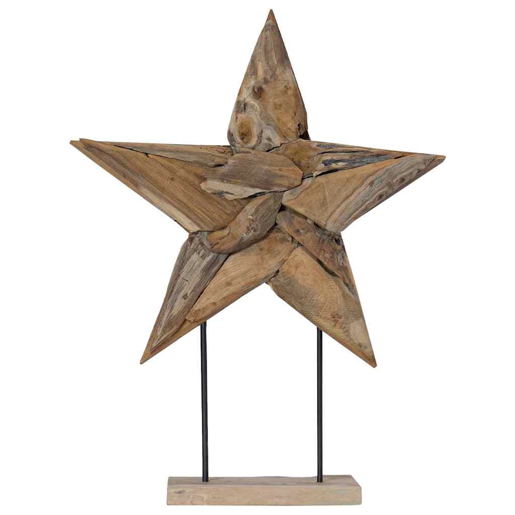 Jule Stjernen Brun 59,5 x 18 x 74 cm Massiv Teaktræ