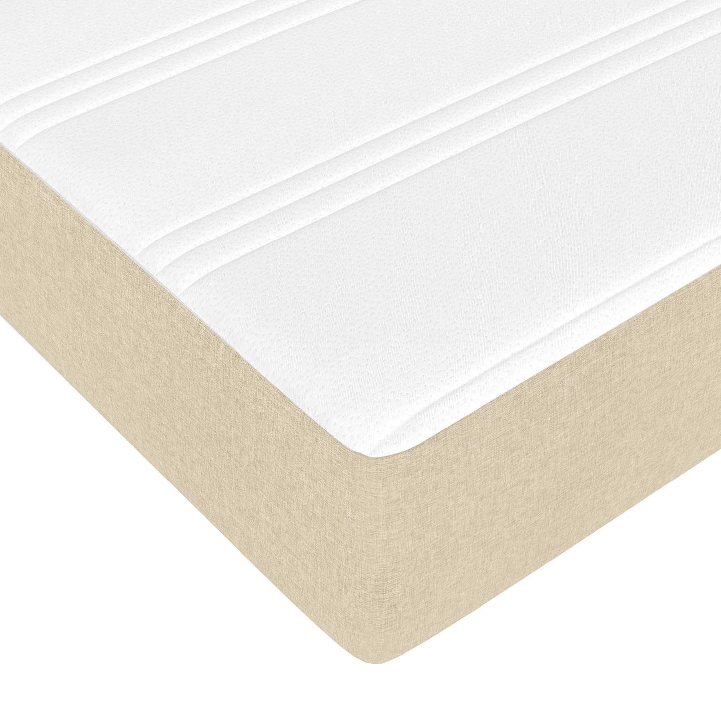 Sengeramme med madras 2 stk. Creme Stof