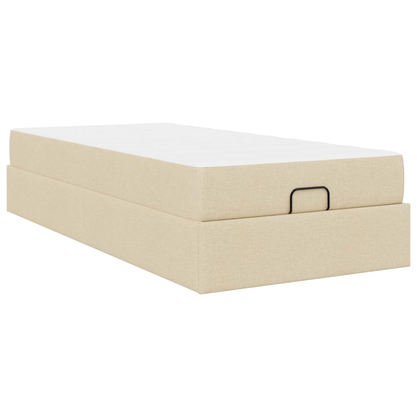Sengeramme med madras 2 stk. Creme Stof