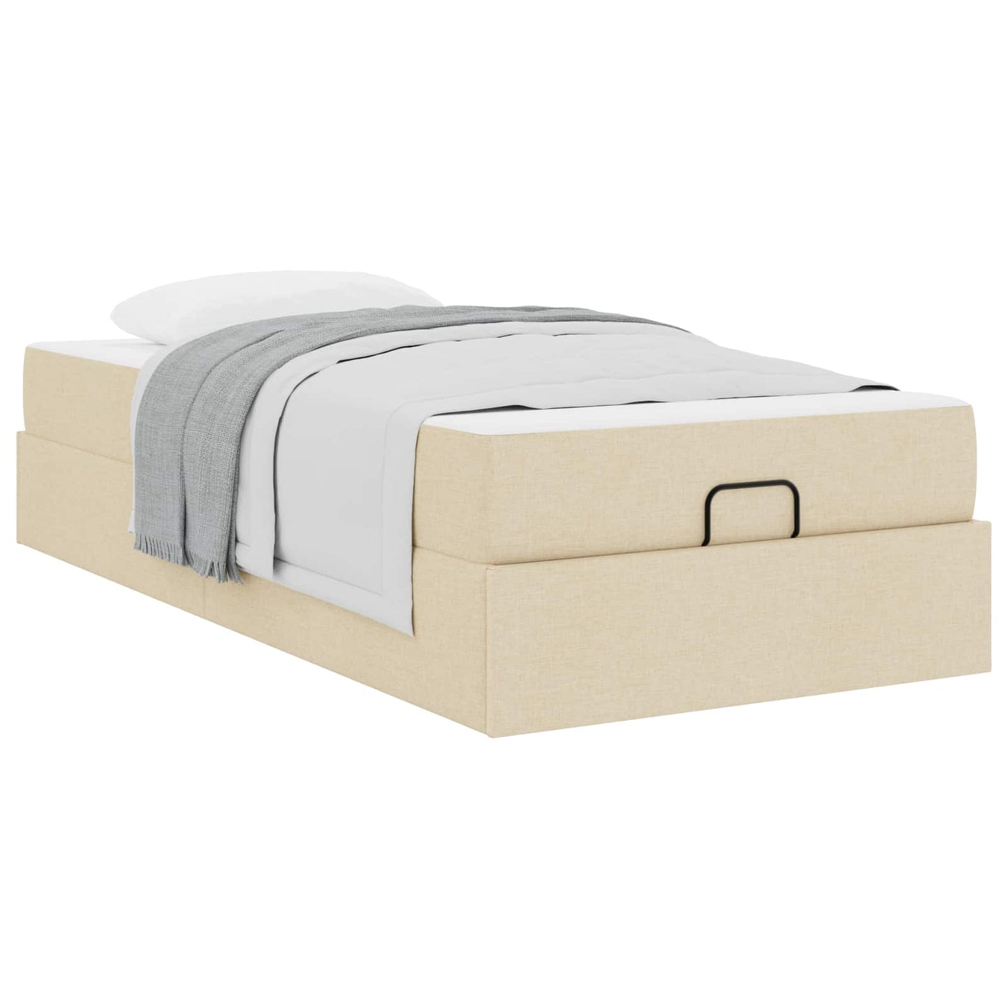 Sengeramme med madras 2 stk. Creme Stof