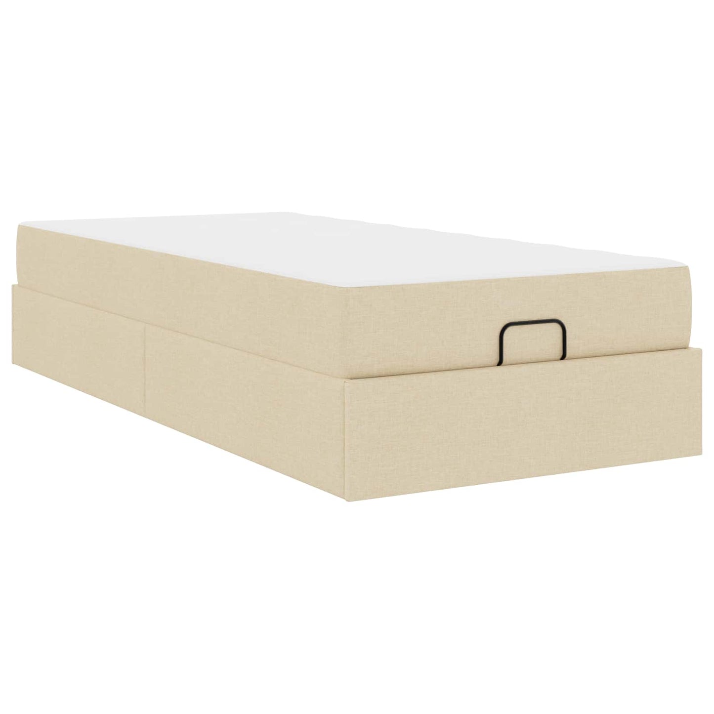 Sengeramme med madras 2 stk. Creme Stof