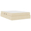 Seng med opbevaring og madras Creme 140 x 190 cm Polyester