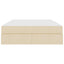 Seng med opbevaring og madras Creme 140 x 190 cm Polyester