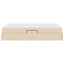 Seng med opbevaring og madras Creme 140 x 190 cm Polyester