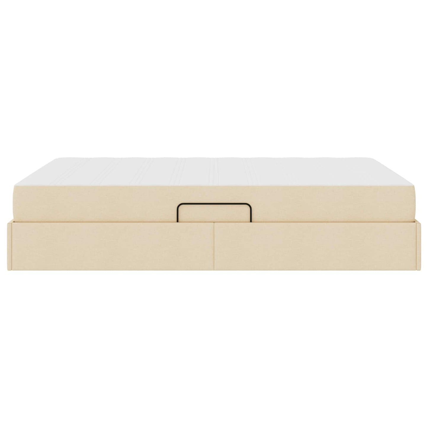 Seng med opbevaring og madras Creme 140 x 190 cm Polyester