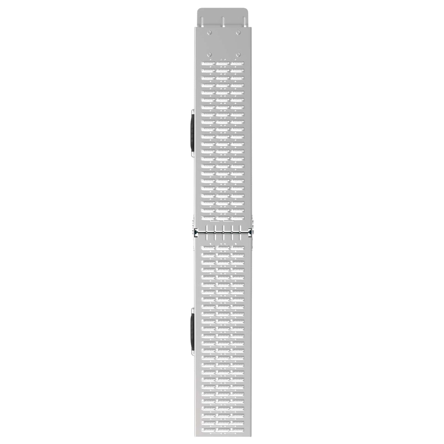 Foldbar rampe 200kg pr. rampe 2 pcs Sølv 166 x 23 x 4,5 cm