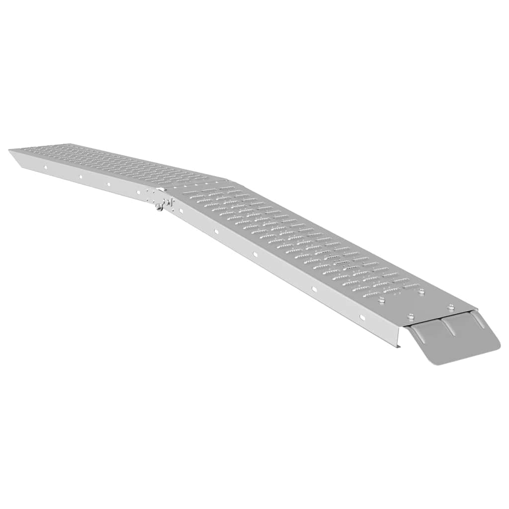 Foldbar rampe 200kg pr. rampe Sølv 186 x 23 x 4,5 cm