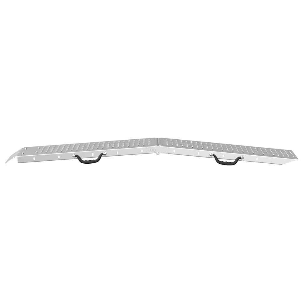 Foldbar rampe 200kg pr. rampe Sølv 186 x 23 x 4,5 cm