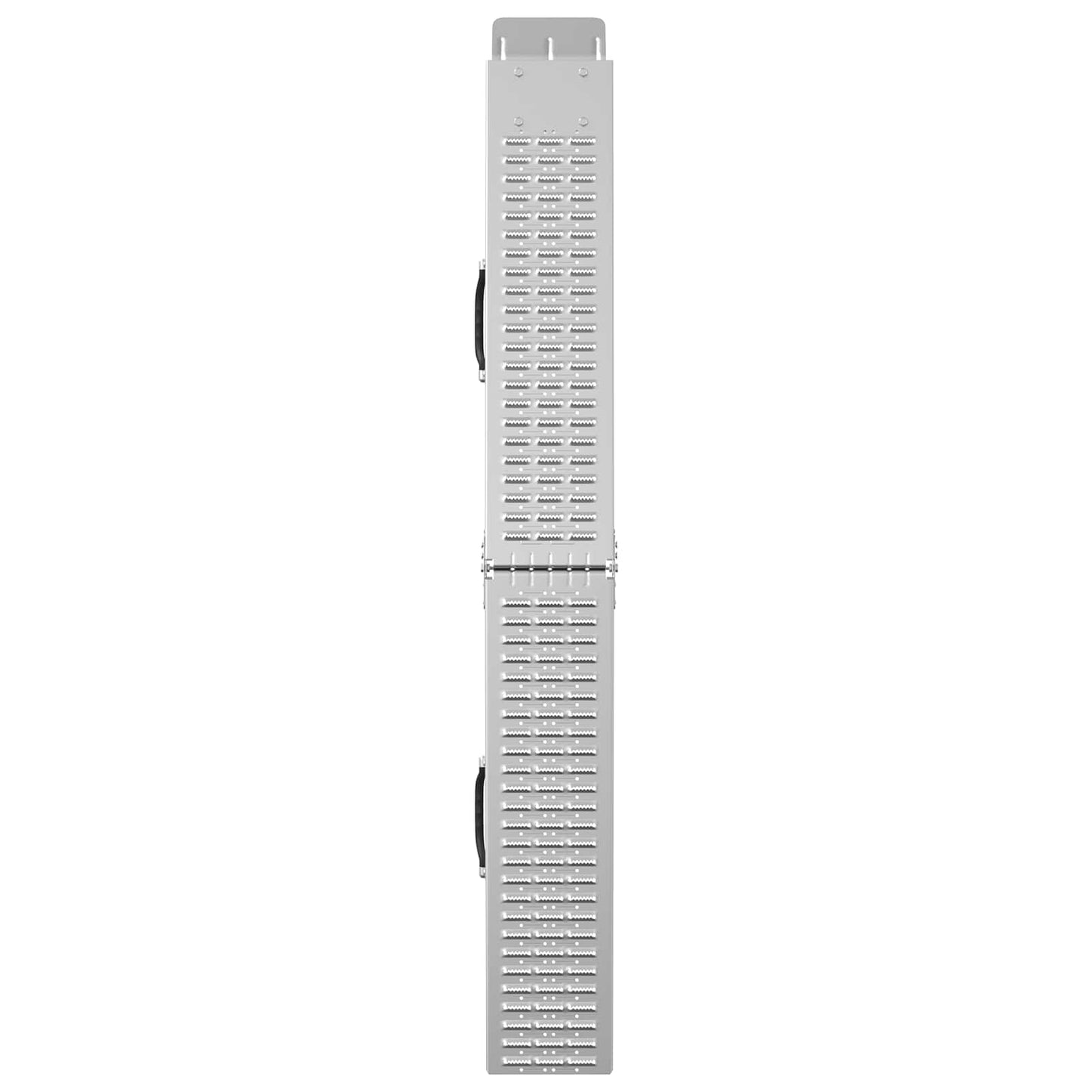 Foldbar rampe 200kg pr. rampe 2 pcs Sølv 186 x 23 x 4,5 cm