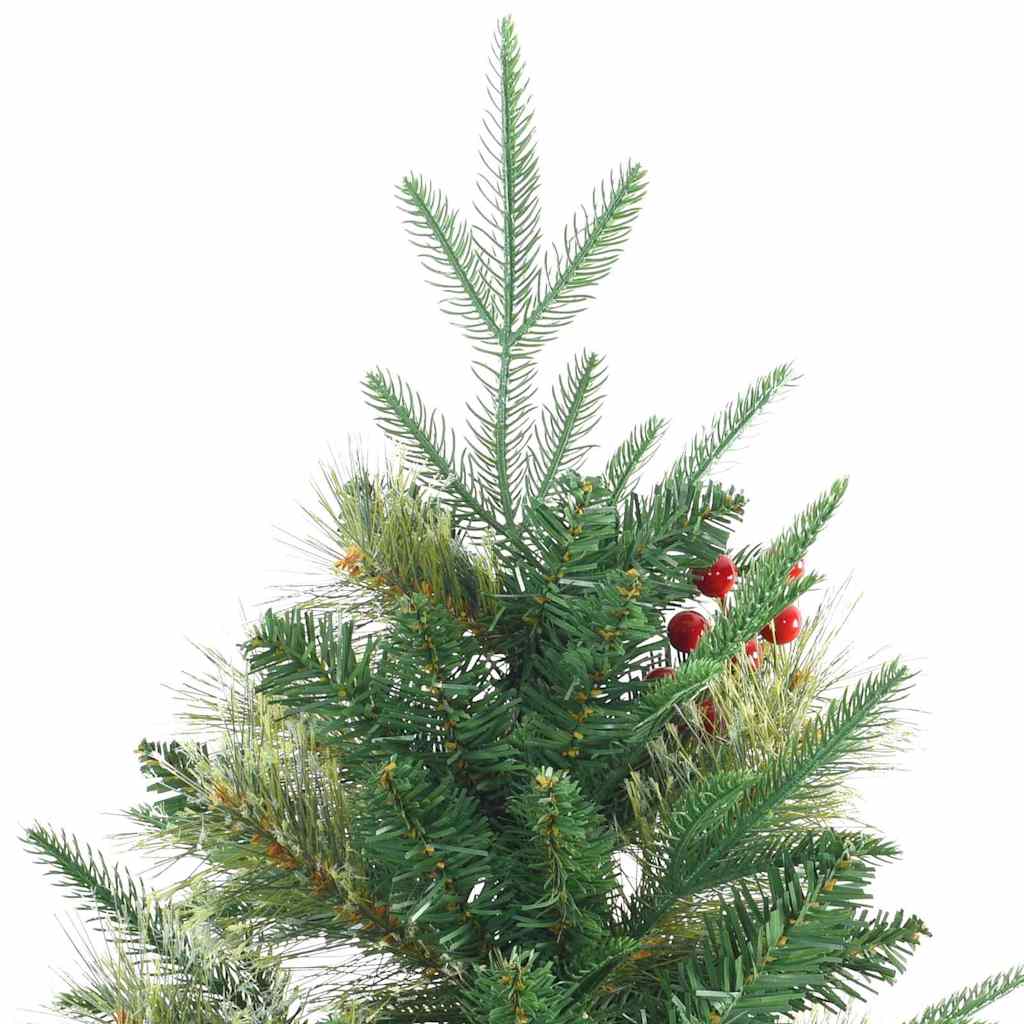 Kunstigt Hinged Juletræ med stativ Grøn 240 cm PVC, PE og Stål
