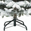 Kunstigt bøjelig juletræ snefløjtet Hvid 120 cm PVC, PE og stål