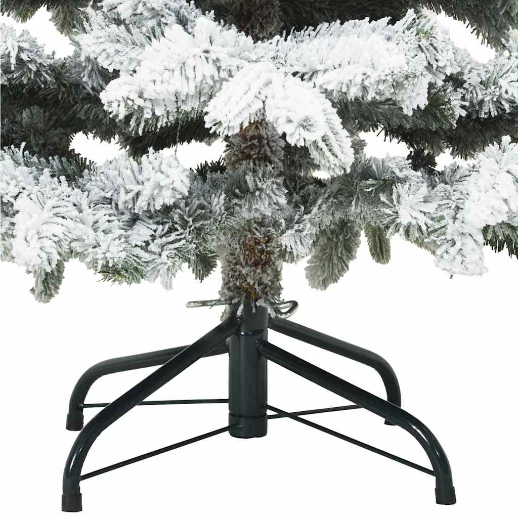 Kunstigt bøjelig juletræ snefløjtet Hvid 120 cm PVC, PE og stål