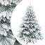 Kunstigt bøjelig juletræ snefløjtet Hvid 120 cm PVC, PE og stål