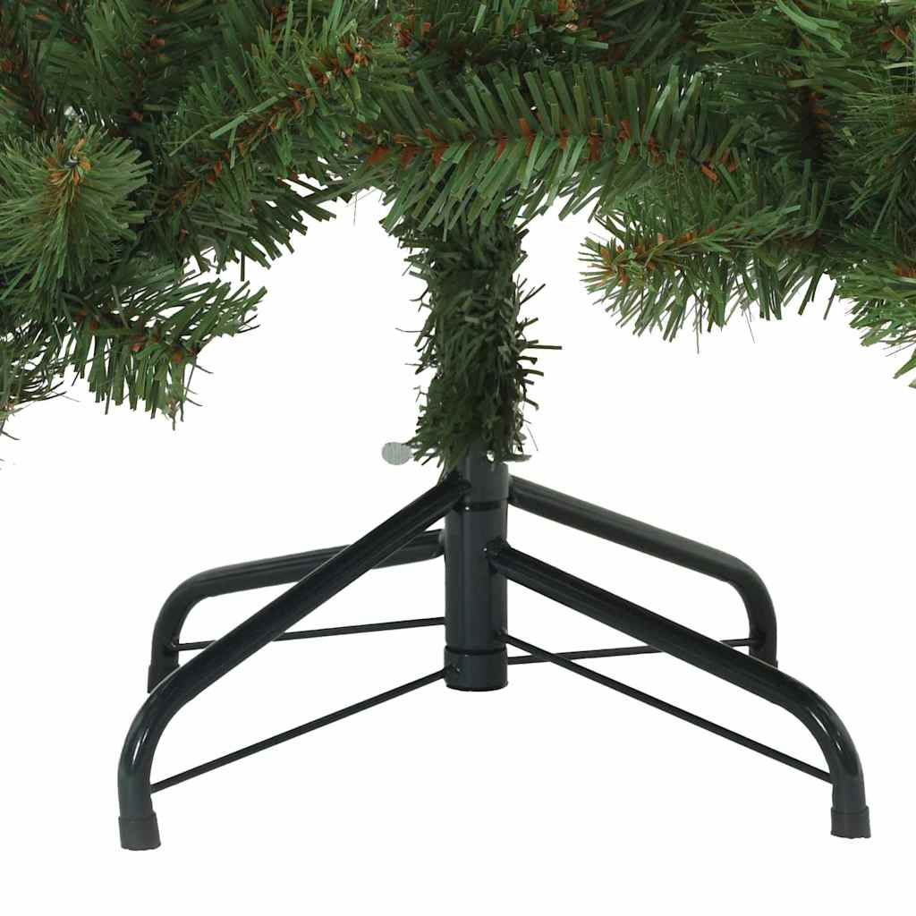 Kunstigt Hinged Juletræ med stativ Grøn 150 cm PVC, stål