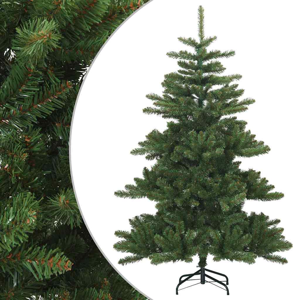 Kunstigt Hinged Juletræ med stativ Grøn 150 cm PVC, stål