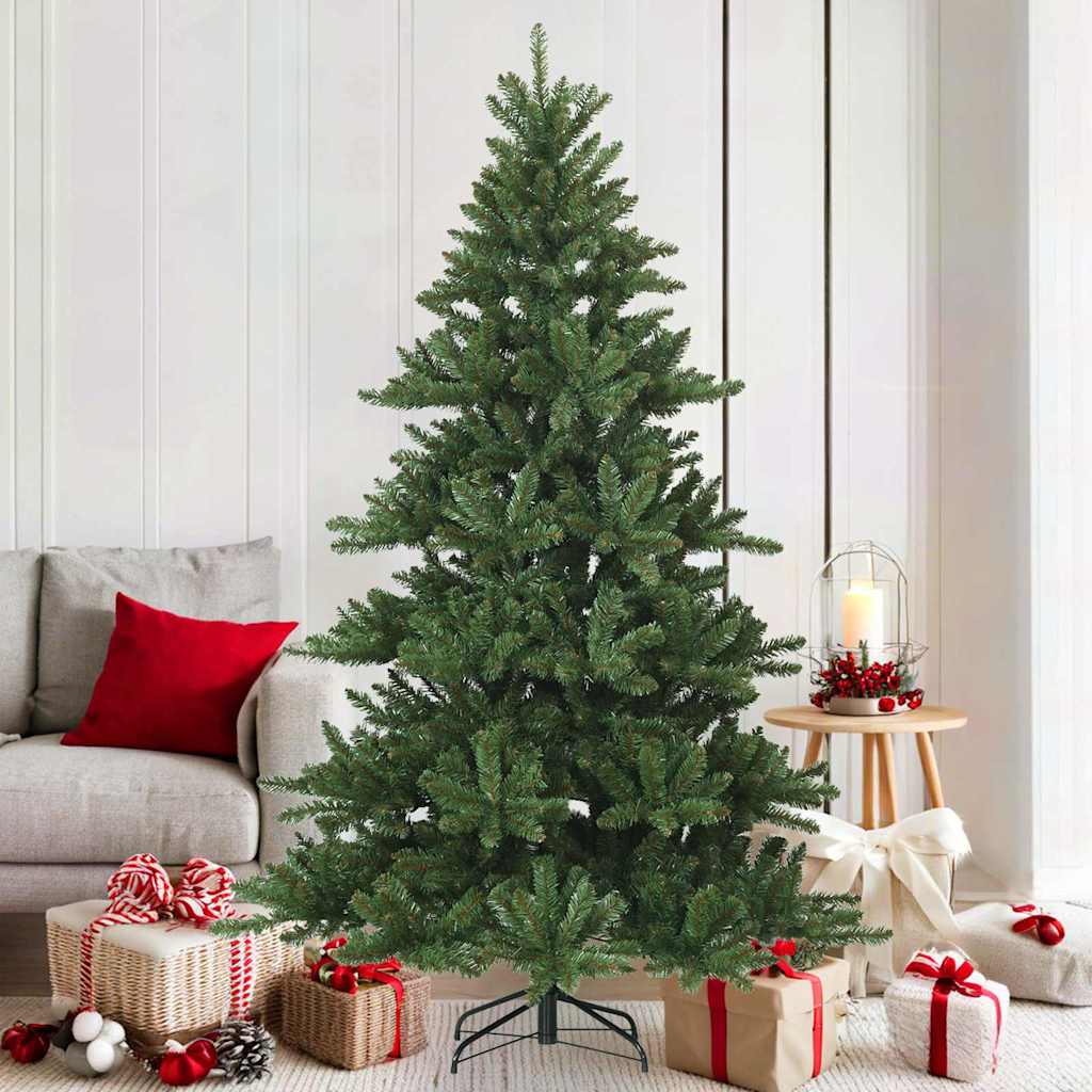 Kunstigt Hinged Juletræ med stativ Grøn 180 cm PVC, stål