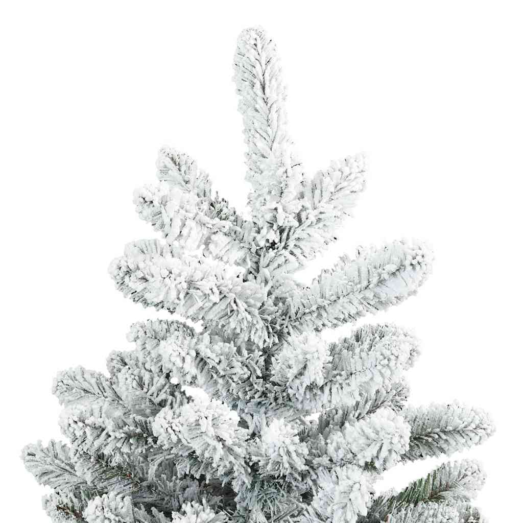 Kunstigt bøjelig juletræ snefløjtet Hvid 150 cm PVC, stål