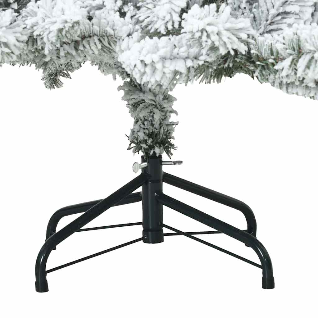Kunstigt bøjelig juletræ snefløjtet Hvid 150 cm PVC, stål