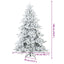Kunstigt bøjelig juletræ snefløjtet Hvid 180 cm PVC, stål