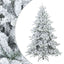 Kunstigt bøjelig juletræ snefløjtet Hvid 210 cm PVC, stål