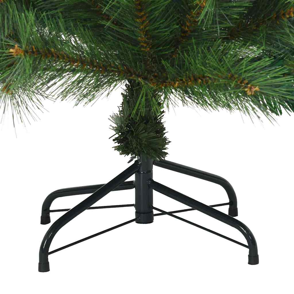 Kunstigt Hinged Juletræ med stativ Grøn 120 cm PVC, stål