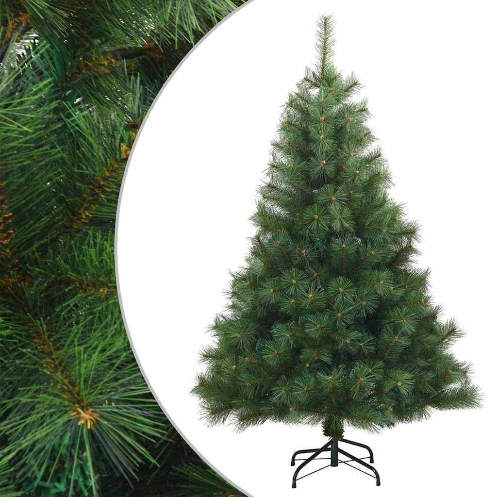 Kunstigt Hinged Juletræ med stativ Grøn 120 cm PVC, stål