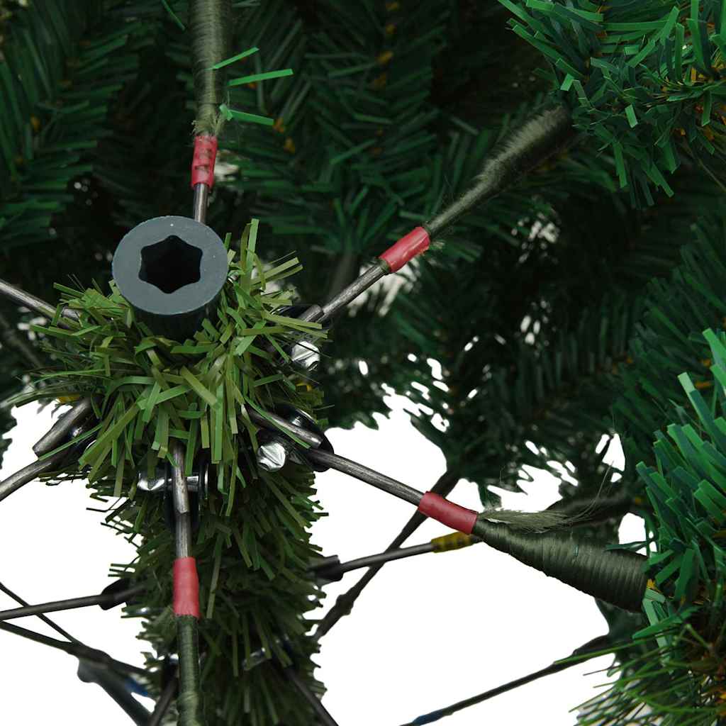 Kunstigt Hinged Juletræ med stativ Grøn 150 cm PVC, stål