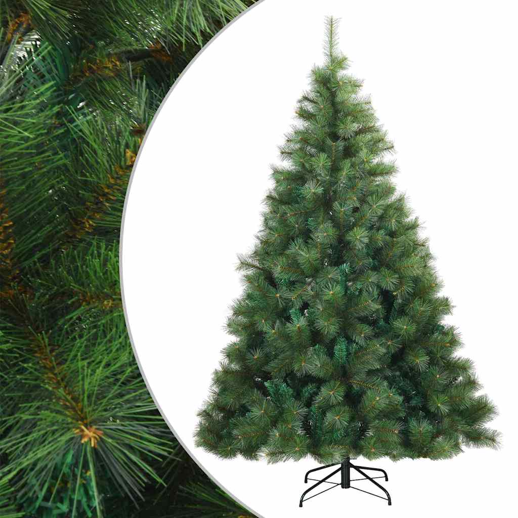 Kunstigt Hinged Juletræ med stativ Grøn 180 cm PVC, stål