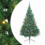 Kunstig Forbelyst Juletræ med 300 LED'er Grøn 240 cm PVC
