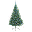 Kunstig Forbelyst Juletræ med 300 LED'er Grøn 240 cm PVC