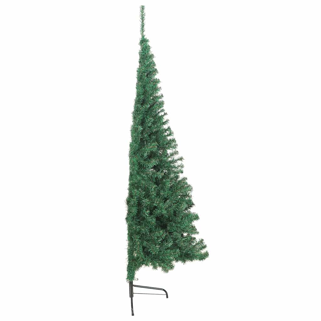 Kunstig Forbelyst Juletræ med 300 LED'er Grøn 240 cm PVC