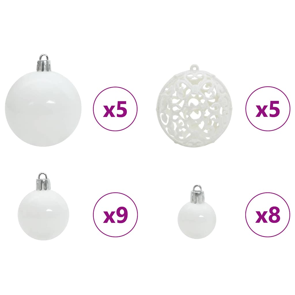 Kunstig Forbelyst Juletræ med 150 LED'er Lyserød 120 cm PVC