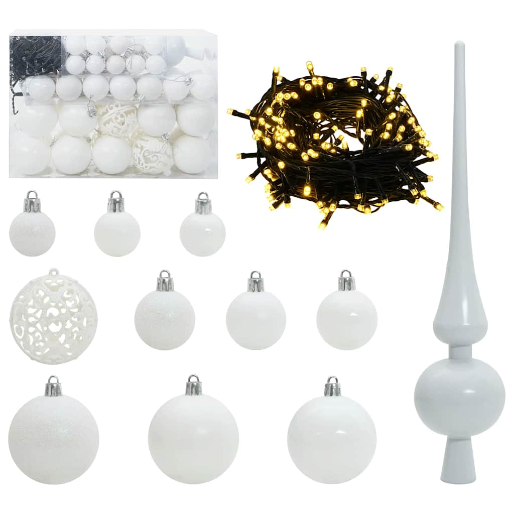 Kunstig Forbelyst Juletræ med 150 LED'er Lyserød 150 cm PVC