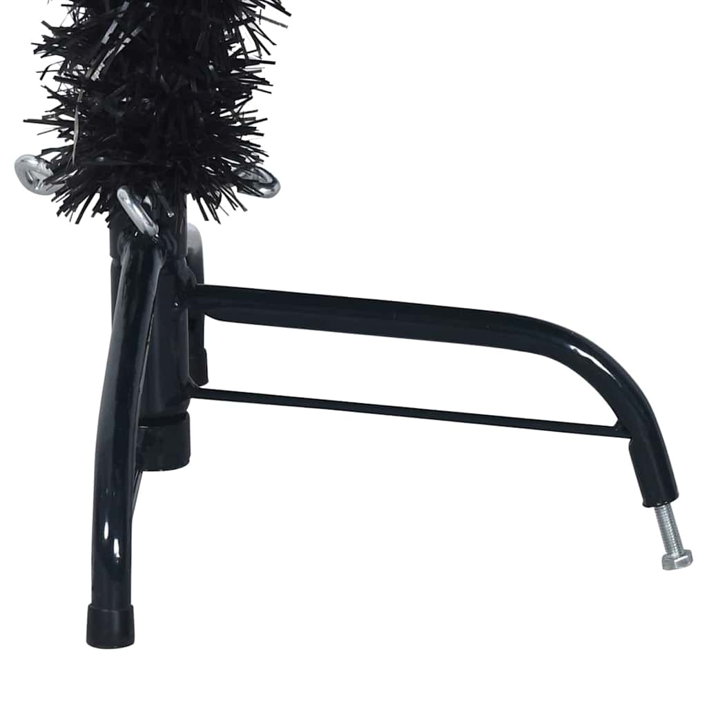 Kunstig Forbelyst Juletræ med 150 LED'er Sort 120 cm PVC
