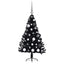 Kunstig Forbelyst Juletræ med 150 LED'er Sort 120 cm PVC