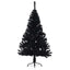 Kunstig Forbelyst Juletræ med 150 LED'er Sort 120 cm PVC