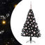 Kunstig Forbelyst Juletræ med 150 LED'er Sort 120 cm PVC