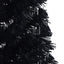 Kunstig Forbelyst Juletræ med 150 LED'er Sort 120 cm PVC