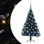 Kunstig Forbelyst Juletræ med 150 LED'er Sort 120 cm PVC