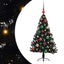Kunstig Forbelyst Juletræ med 150 LED'er Sort 120 cm PVC
