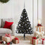 Kunstig Forbelyst Juletræ med 150 LED'er Sort 150 cm PVC