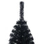Kunstig Forbelyst Juletræ med 150 LED'er Sort 150 cm PVC