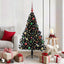 Kunstig Forbelyst Juletræ med 150 LED'er Sort 150 cm PVC