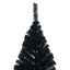 Kunstig Forbelyst Juletræ med 300 LED'er Sort 180 cm PVC